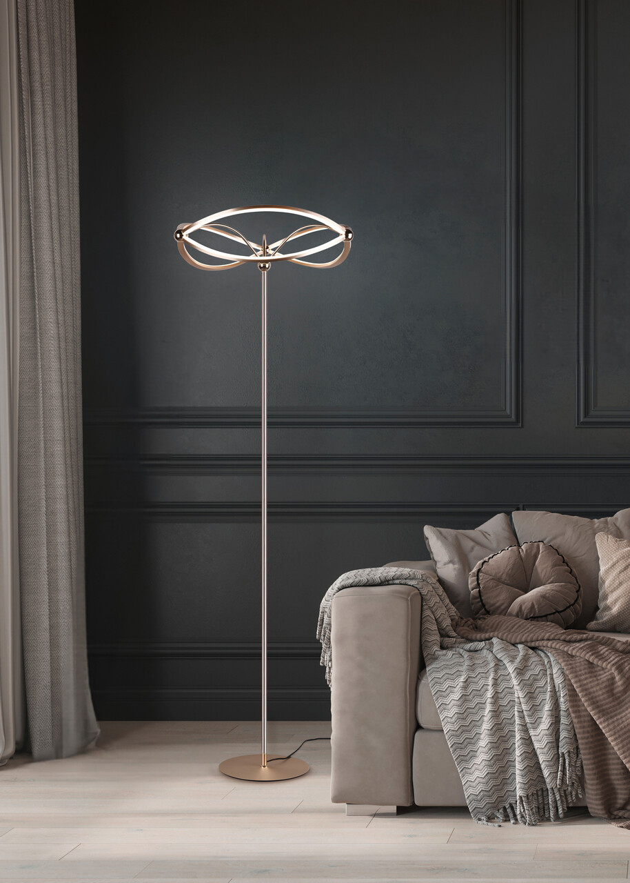 Lampadar Charivari, TRIO, 52x175 cm, 31W, 1x SMD LED, metal, bronz mat - imagine 6